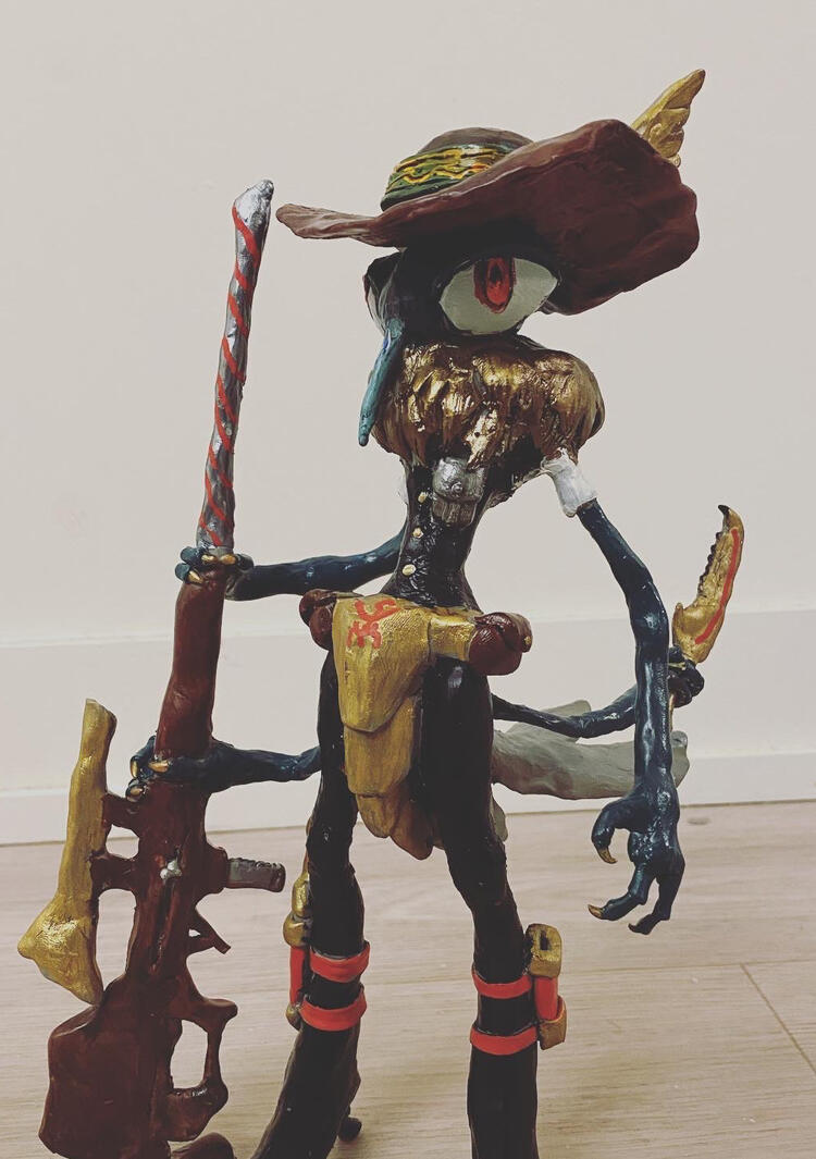 Clay sculpture for original character Sniper Mosquito